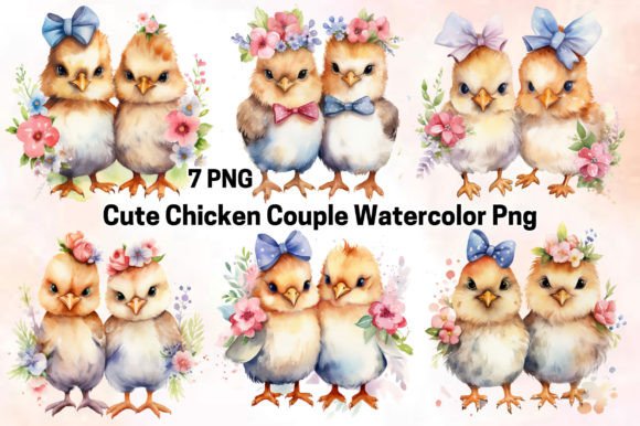 Cute Chicken Couple Watercolor Png: An Embroidery Review