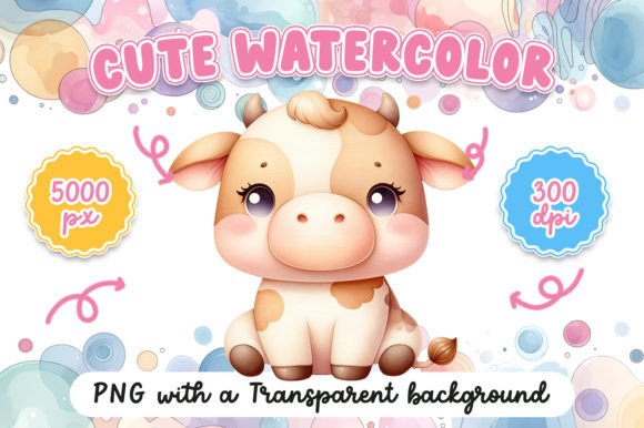Cute Watercolor Cow: Editorial Illustrations Review