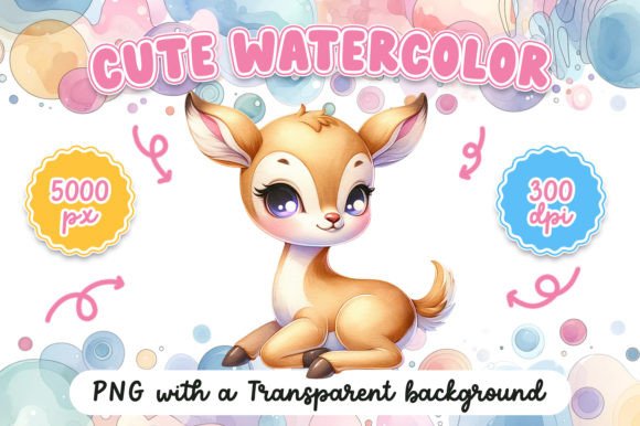 Cute Watercolor Gazelle: Illustrations for Local Branding