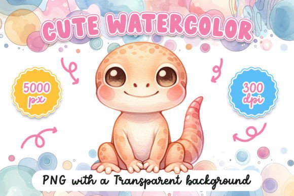 Cute Watercolor Gecko: Editorial Illustrations Review