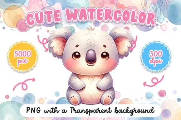 Cute Watercolor Koala Illustrations for Crafters