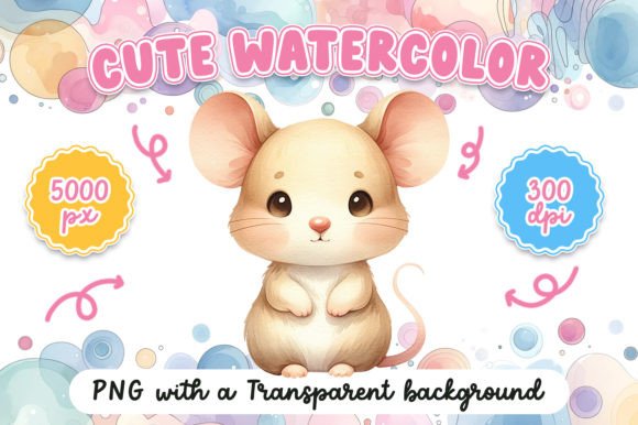 Cute Watercolor Mouse: An Embroidery Design Review