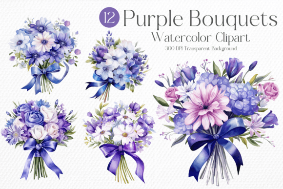 Purple Flower Watercolor Clipart: An Embroidery Review