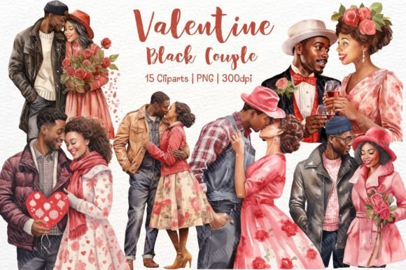 Valentine Black Couple Watercolor Set: A Stitch Review