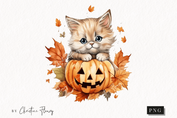 Watercolor Fall Cat Clipart: An Embroidery Review